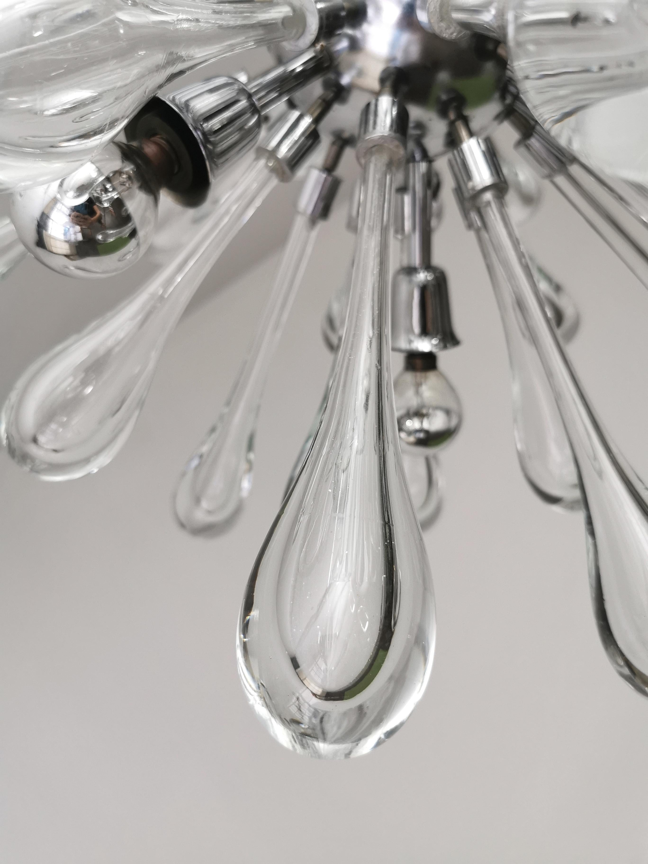 Chandelier Pendant Sputnik Murano Glass Midcentury Italian Design 1960s 1
