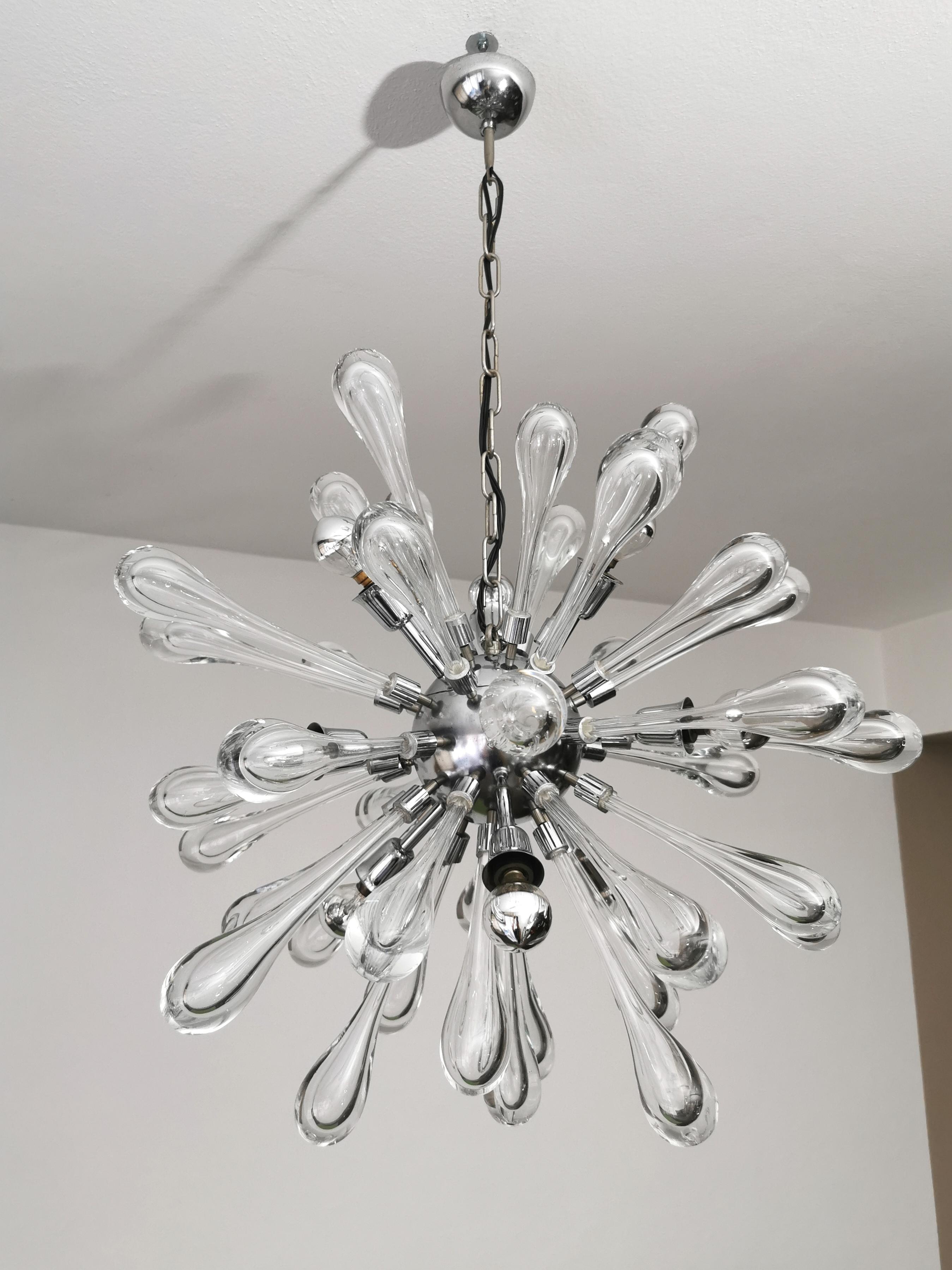 Chandelier Pendant Sputnik Murano Glass Midcentury Italian Design 1960s 3