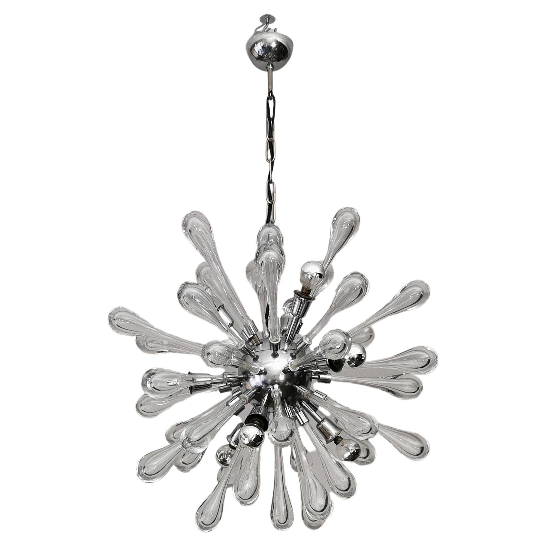 Chandelier Pendant Sputnik Murano Glass Midcentury Italian Design 1960s