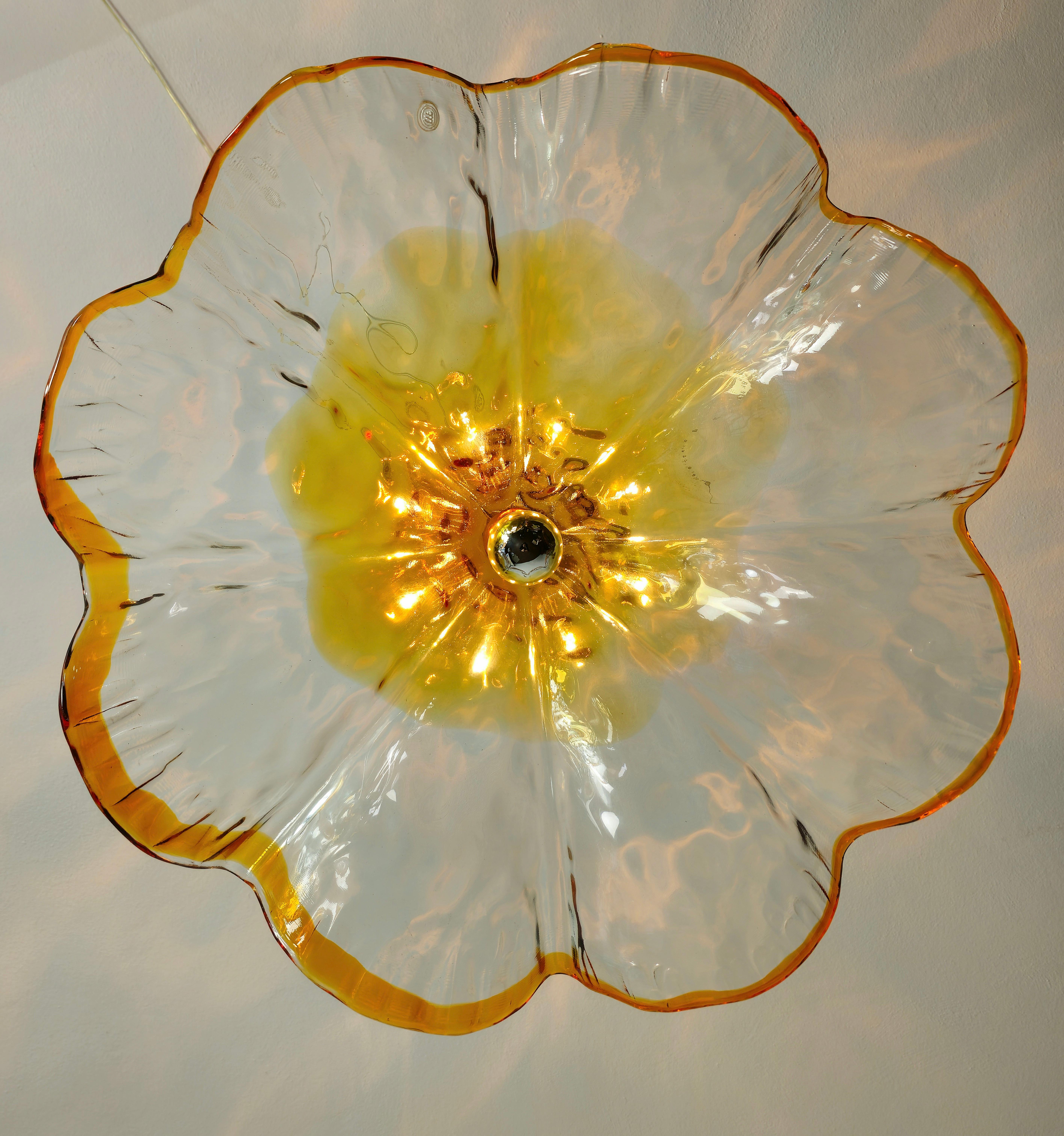 Chandelier Pendants La Murrina Murano Glass Midcentury Italian Design, 1960s 2