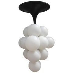 Chandelier Pop Art 1970s Glass and metal Lacquered Italian design