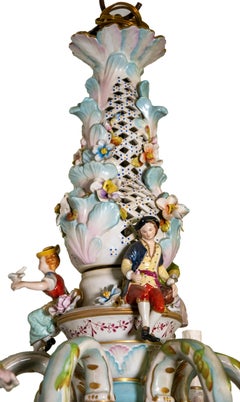 Kronleuchter aus Porzellan mit 12 Lichtern