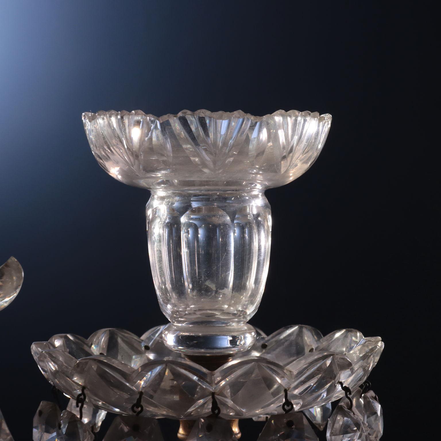 Chandelier Regency Glass England \'800 For Sale 1