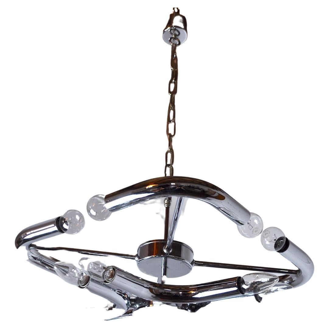 chandelier Regency Space-Age, Italie, 1970 For Sale
