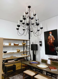 1950s Modern Spider Chandelier by Unknown Metalworker, France