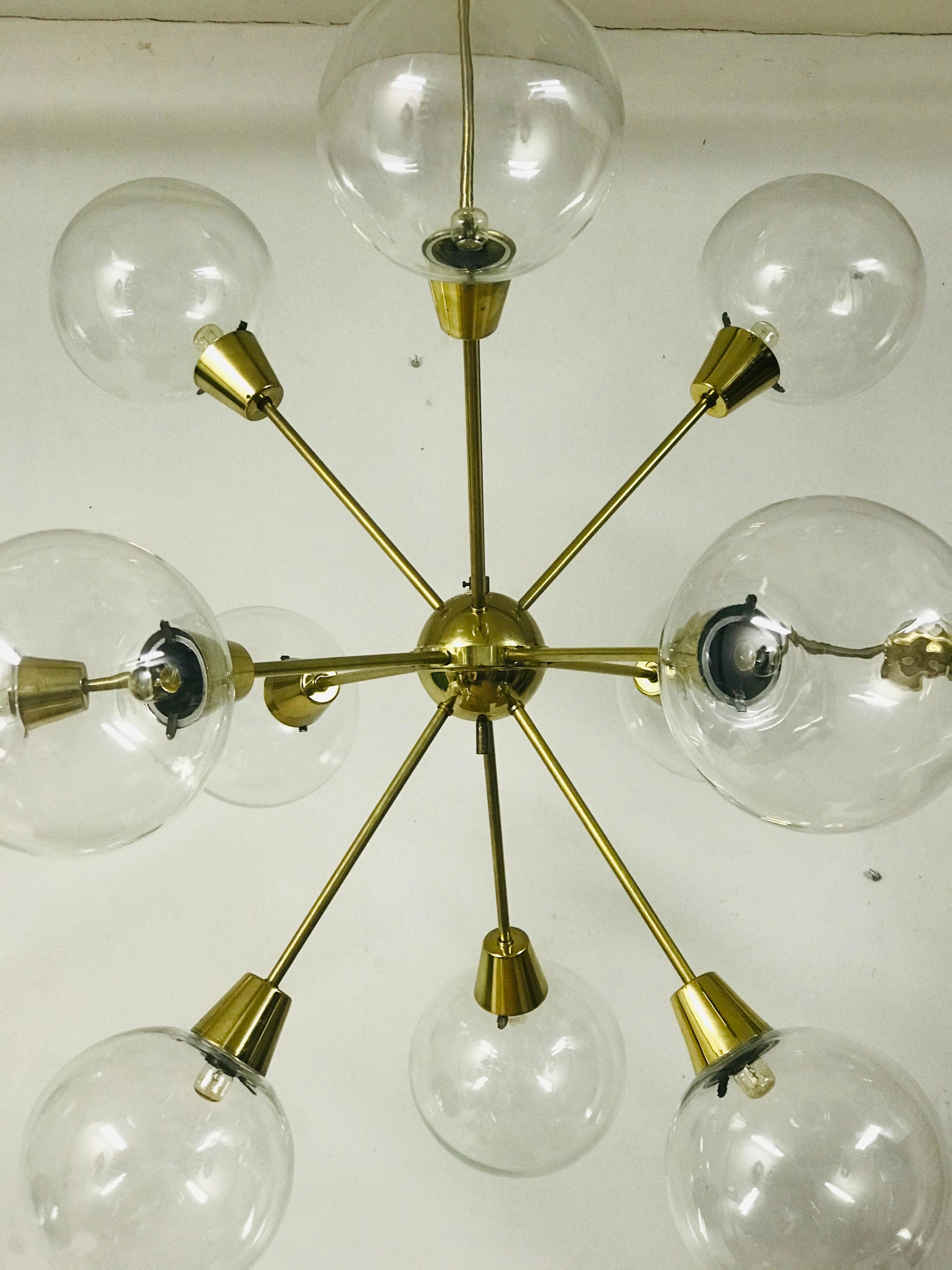 Mid-Century Modern Chandelier Sputnik 