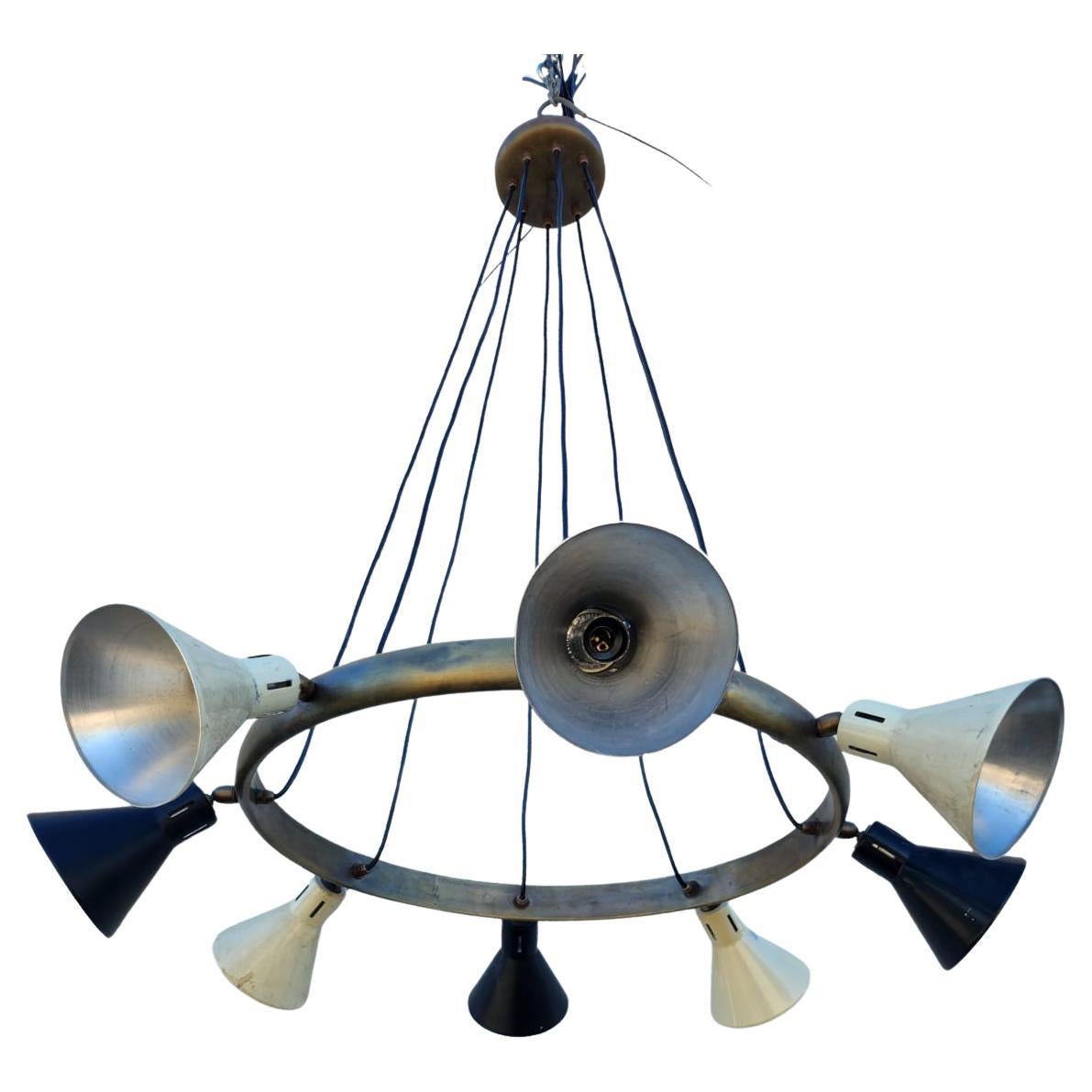 Chandelier style Stilnovo Milan Mid Century