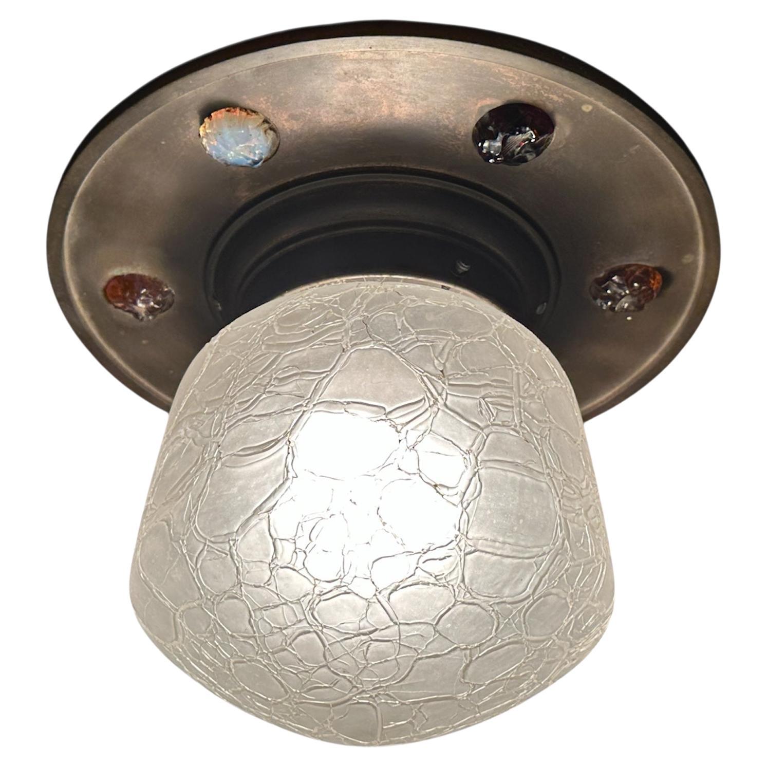 Lampadario , Secessione Viennese, 1900,  Bronzo e vetro