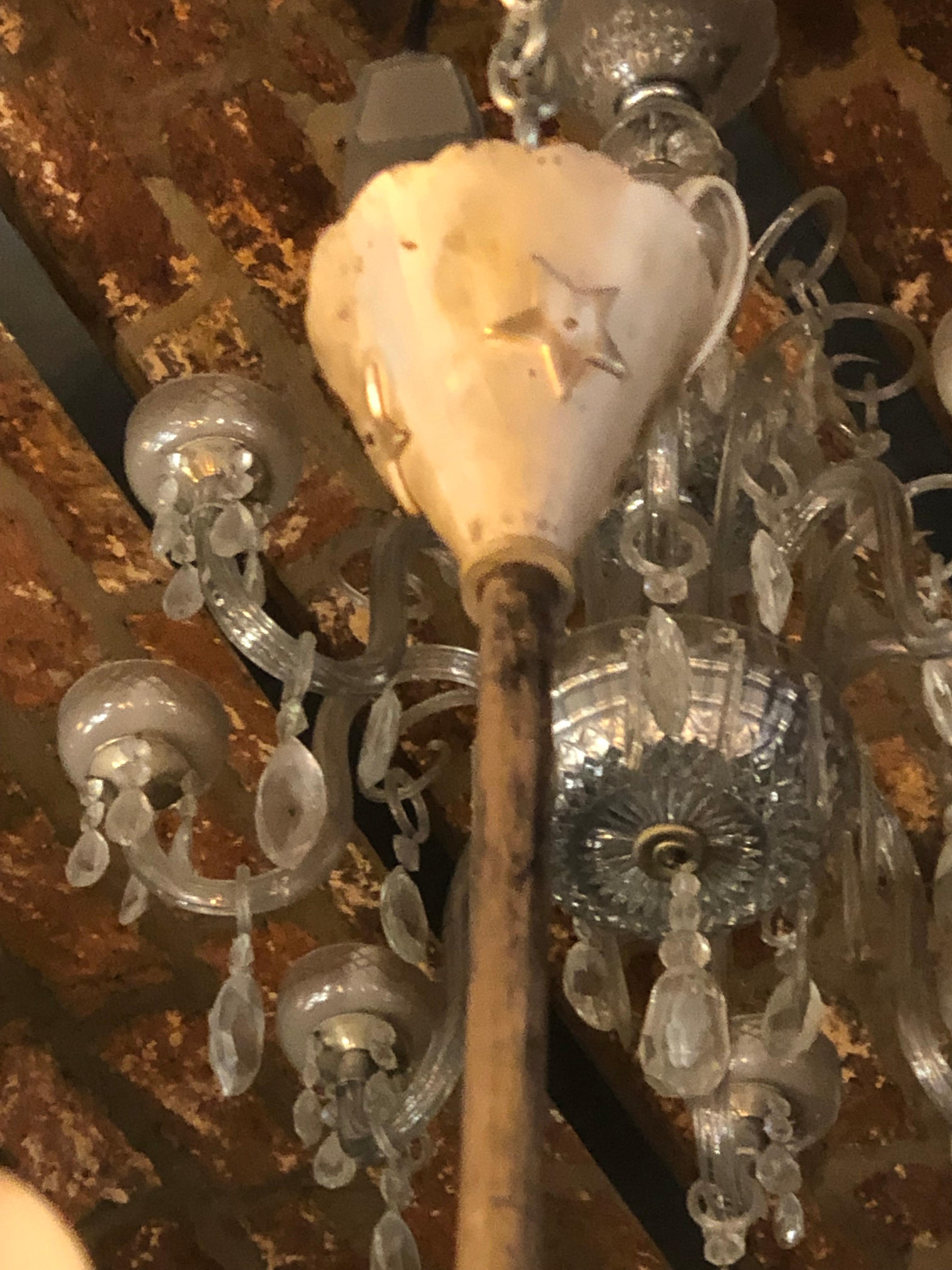 Lampadario Secessione Viennese, 1900, Bronzo placcato argento e Alabastro in vendita 1