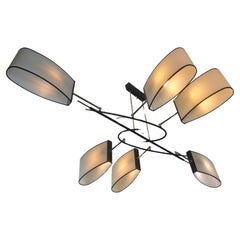 Chandelier with 6 Sconces Maison Lunel, circa 1950