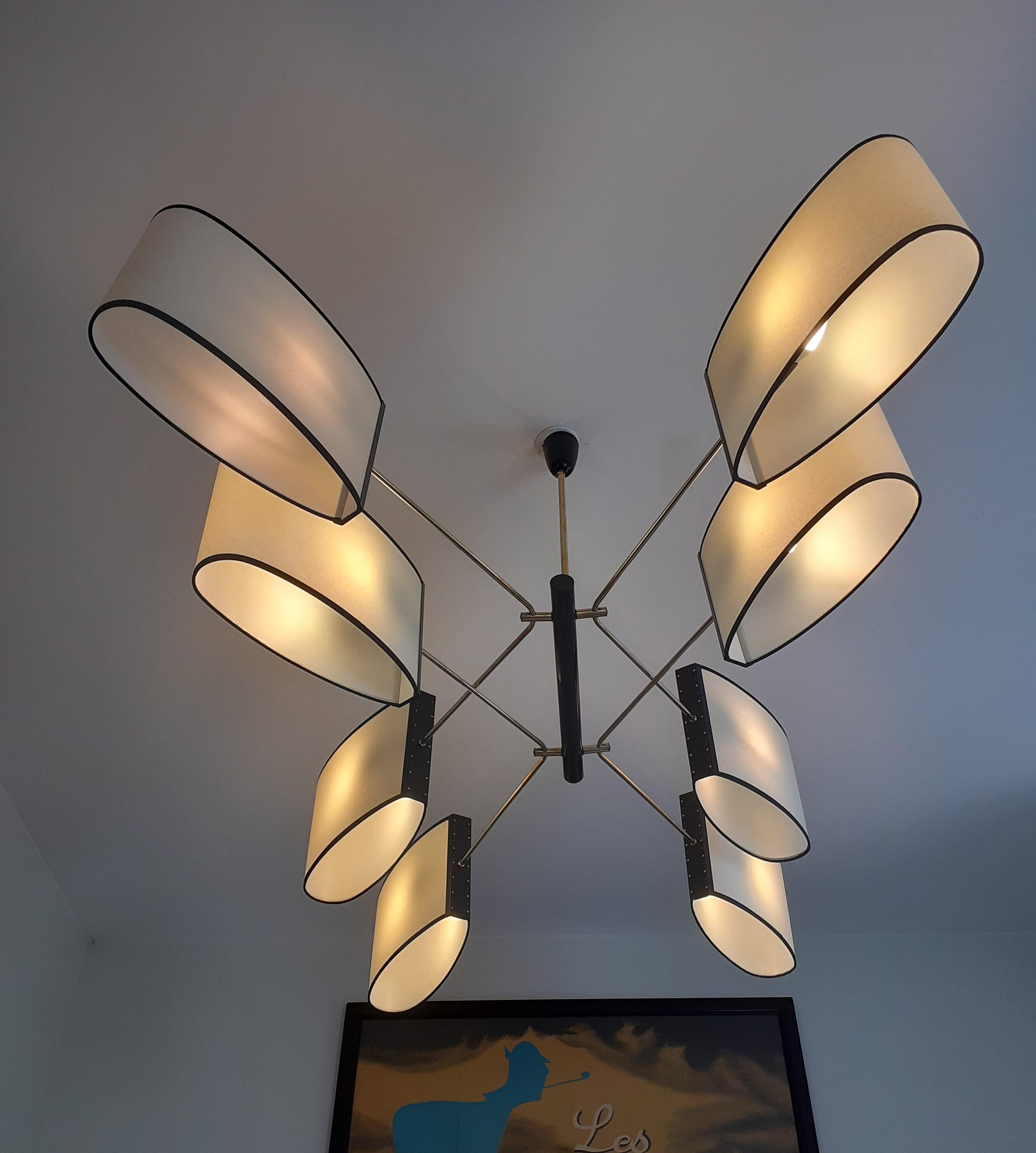 Chandelier with 8 Lights, Maison Lunel, circa 1950 9