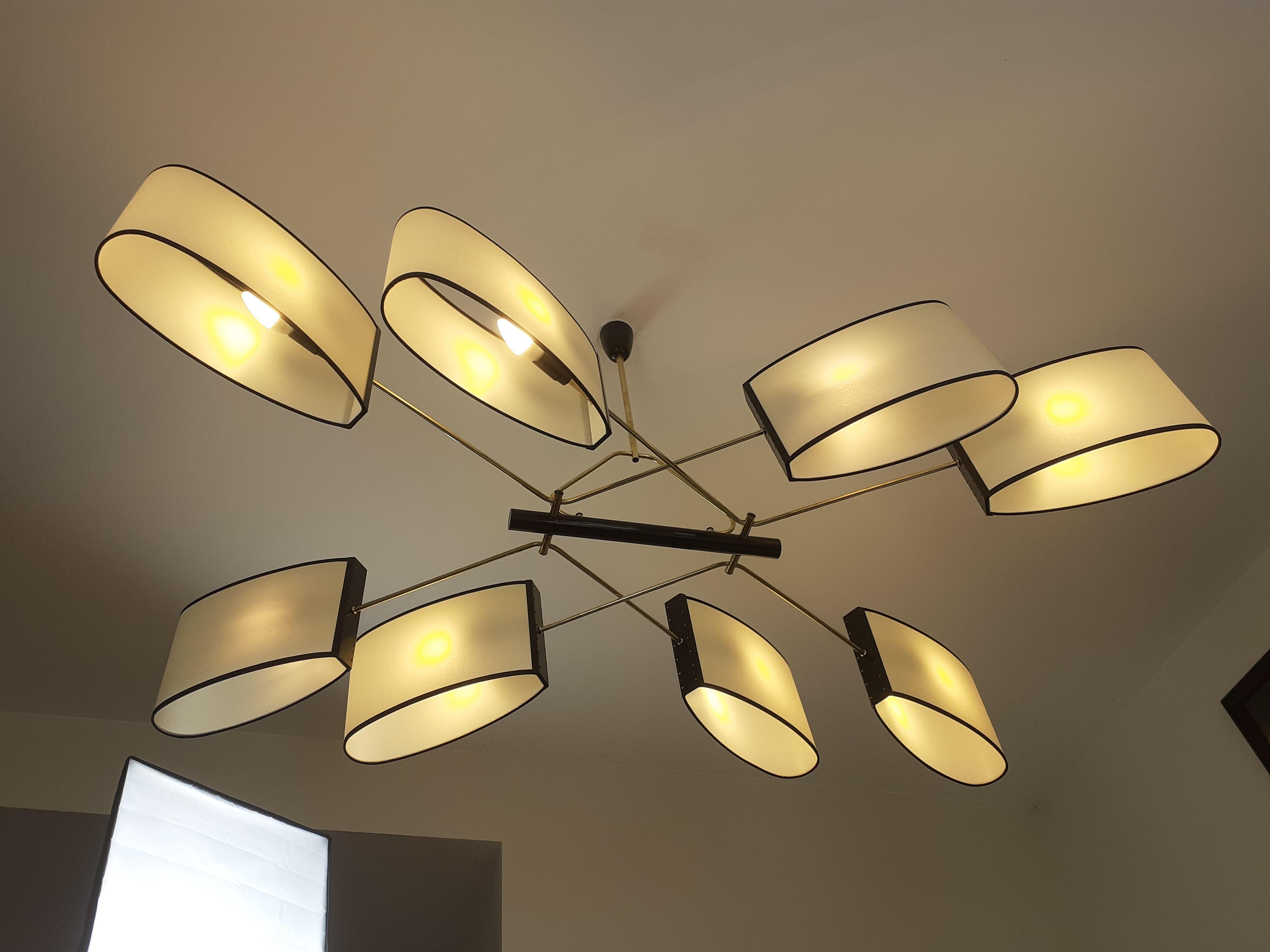 Chandelier with 8 Lights, Maison Lunel, circa 1950 11