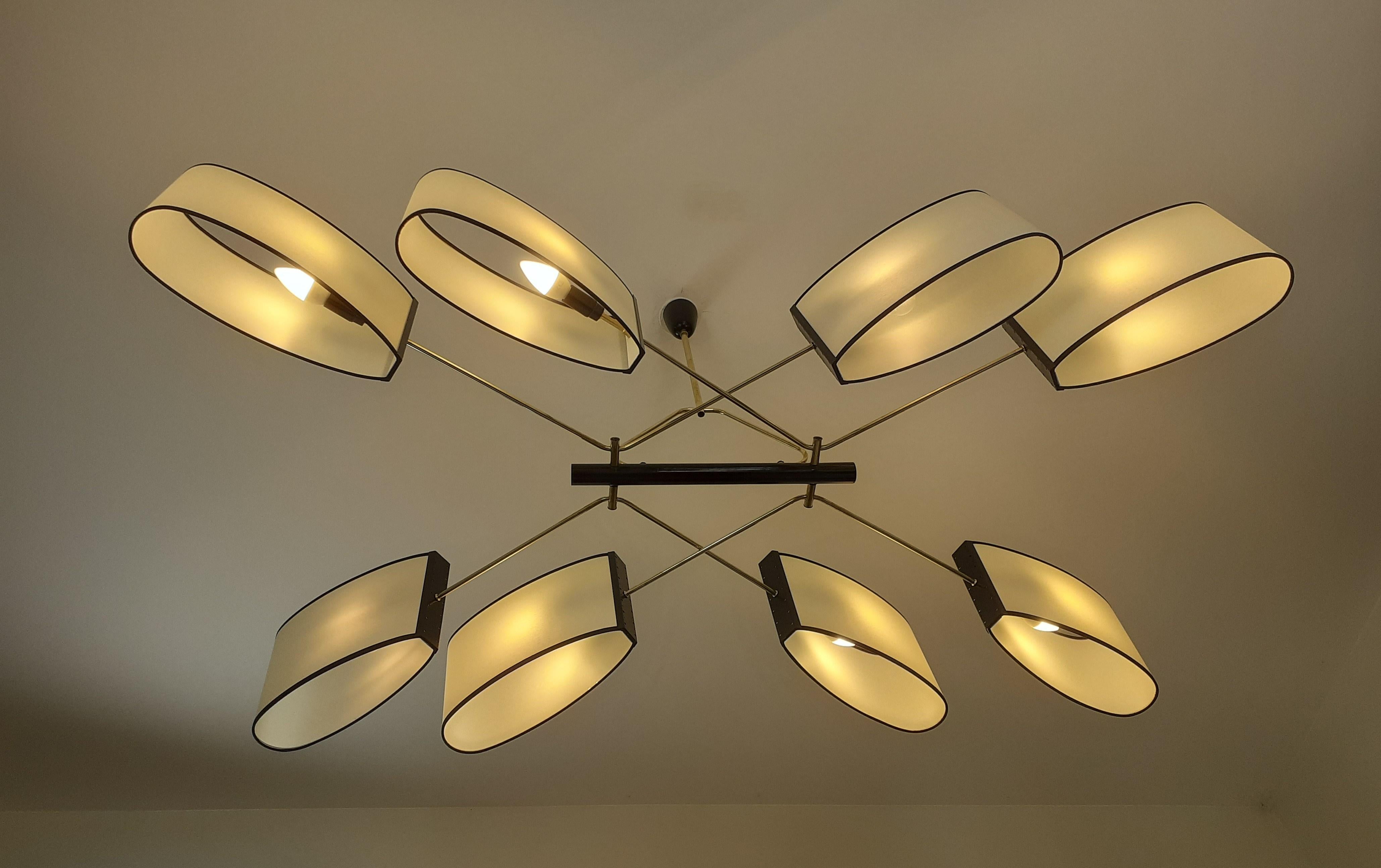 Chandelier with 8 Lights, Maison Lunel, circa 1950 13