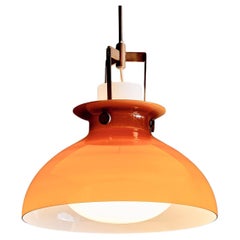 Kronleuchter mit einem Diffusor aus geblasenem Glas von Paolo Caliari, für Venini