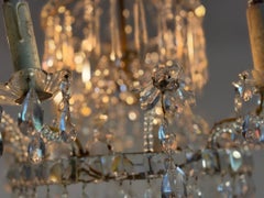 Chandelier with crystal bead tassel, 19th century