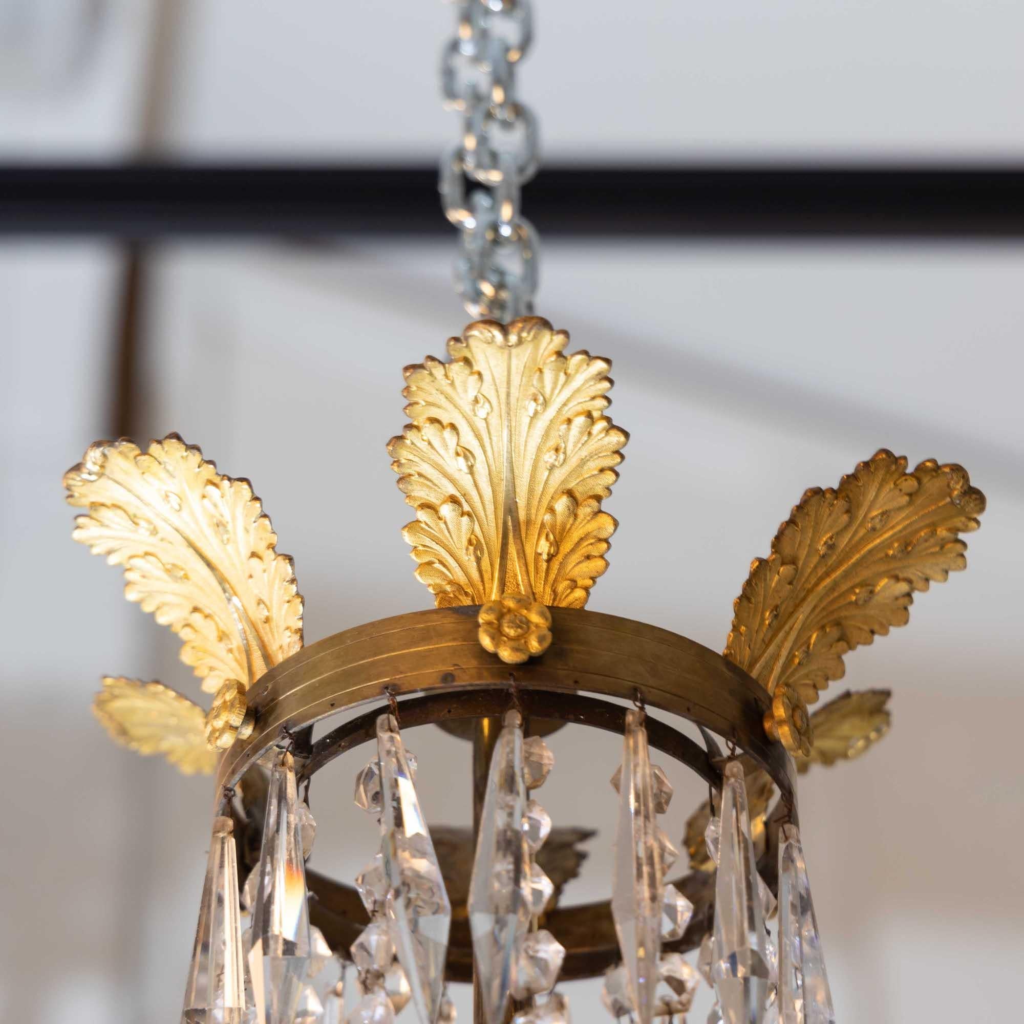 Chandelier with Crystals, France circa 1830 For Sale 1