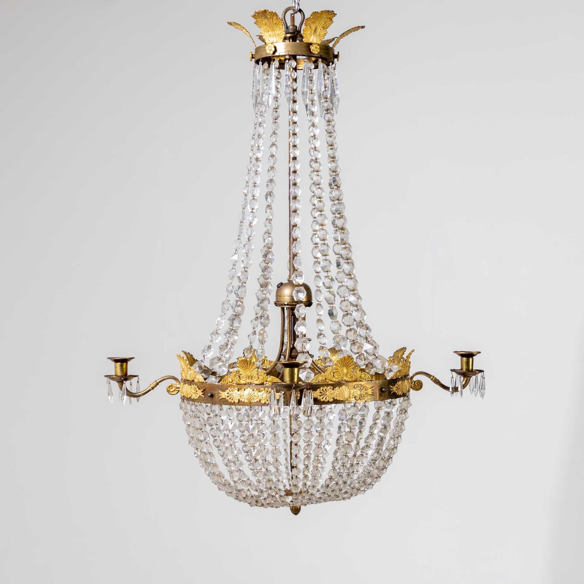 Chandelier with Crystals, France circa 1830 For Sale 3