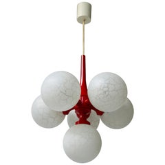 Chandelier with Glass Globes, Italy, 1960-1970