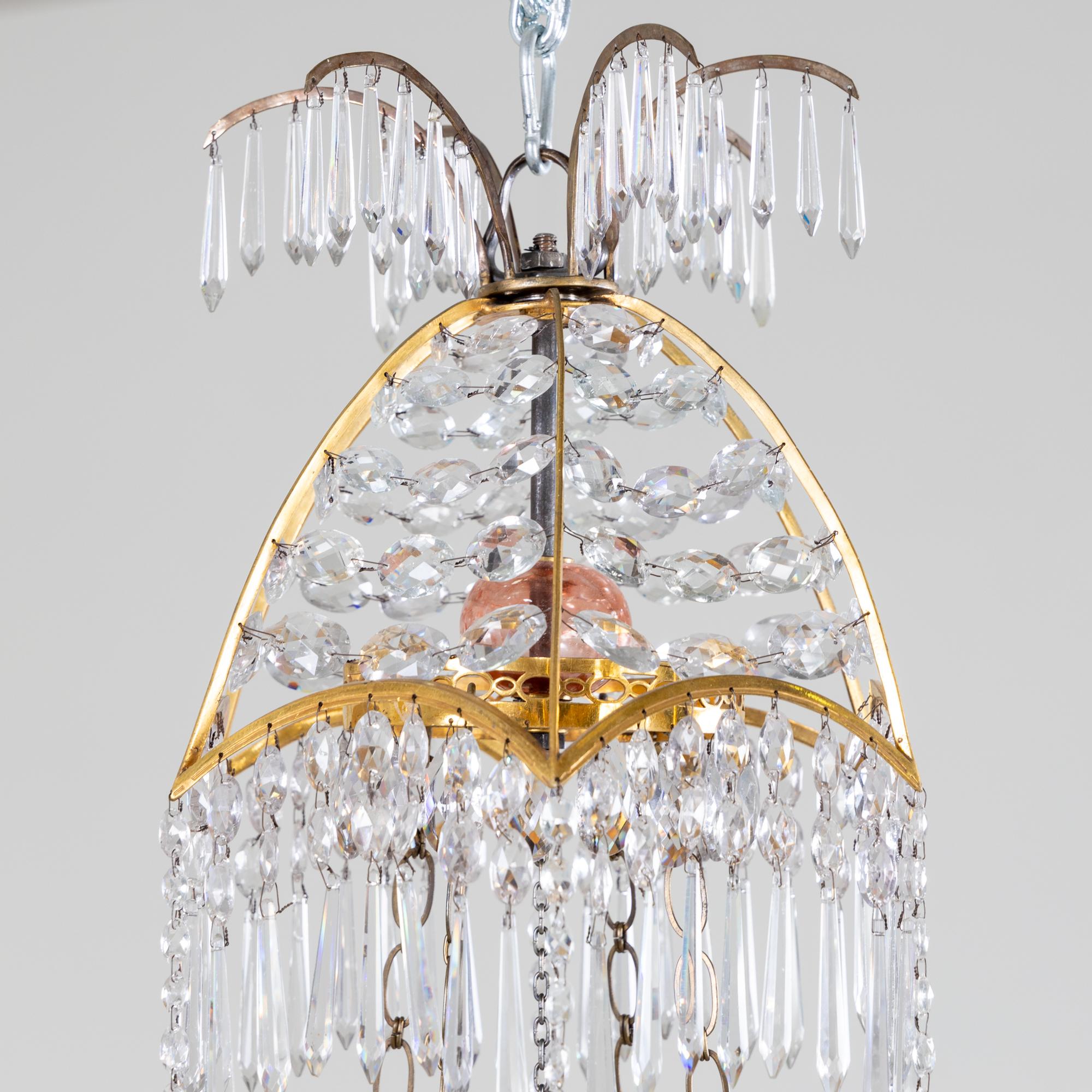 Chandelier with Palm Trees, Werner & Mieth, Berlin c. 1800-1810 For Sale 3