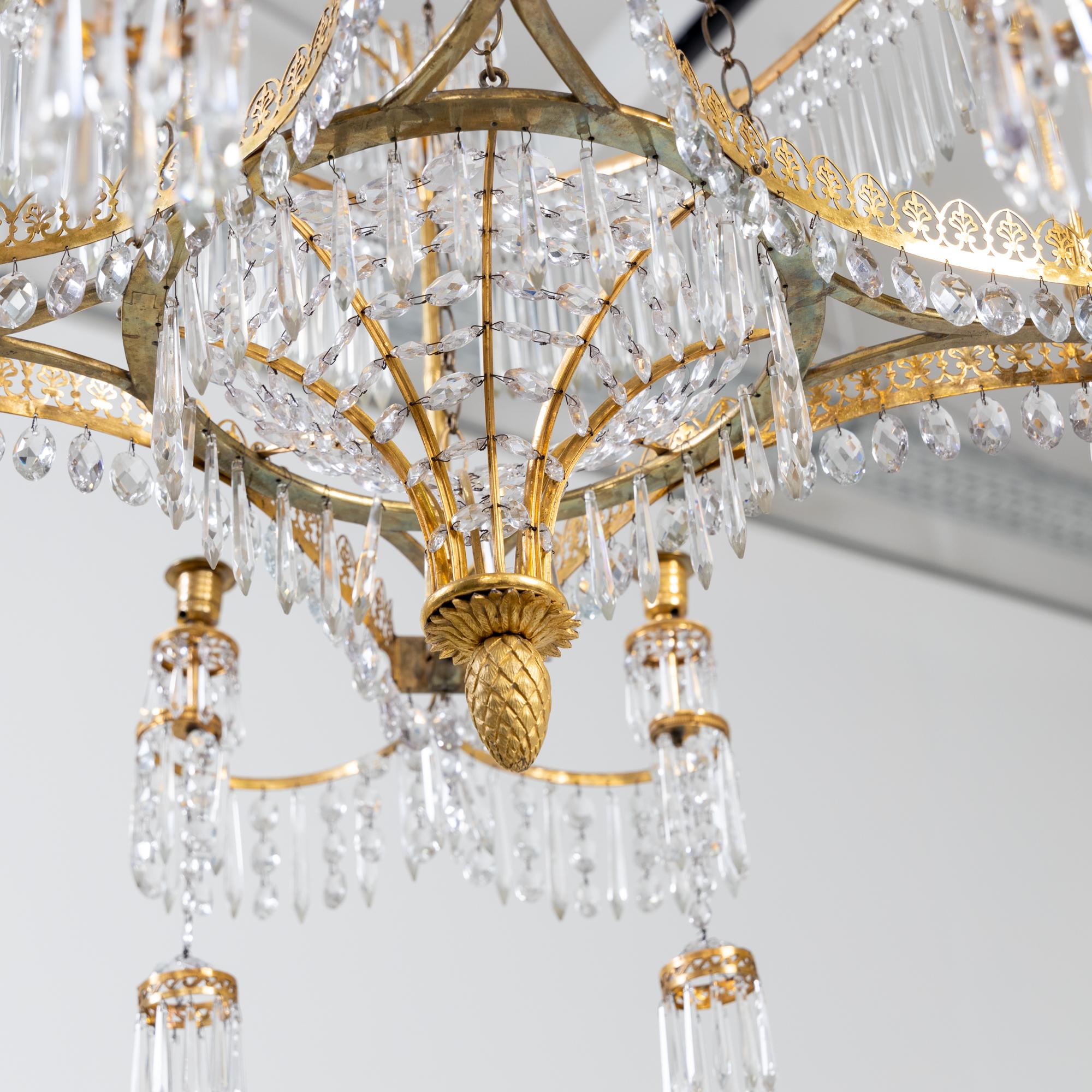 Chandelier with Palm Trees, Werner & Mieth, Berlin c. 1800-1810 For Sale 5
