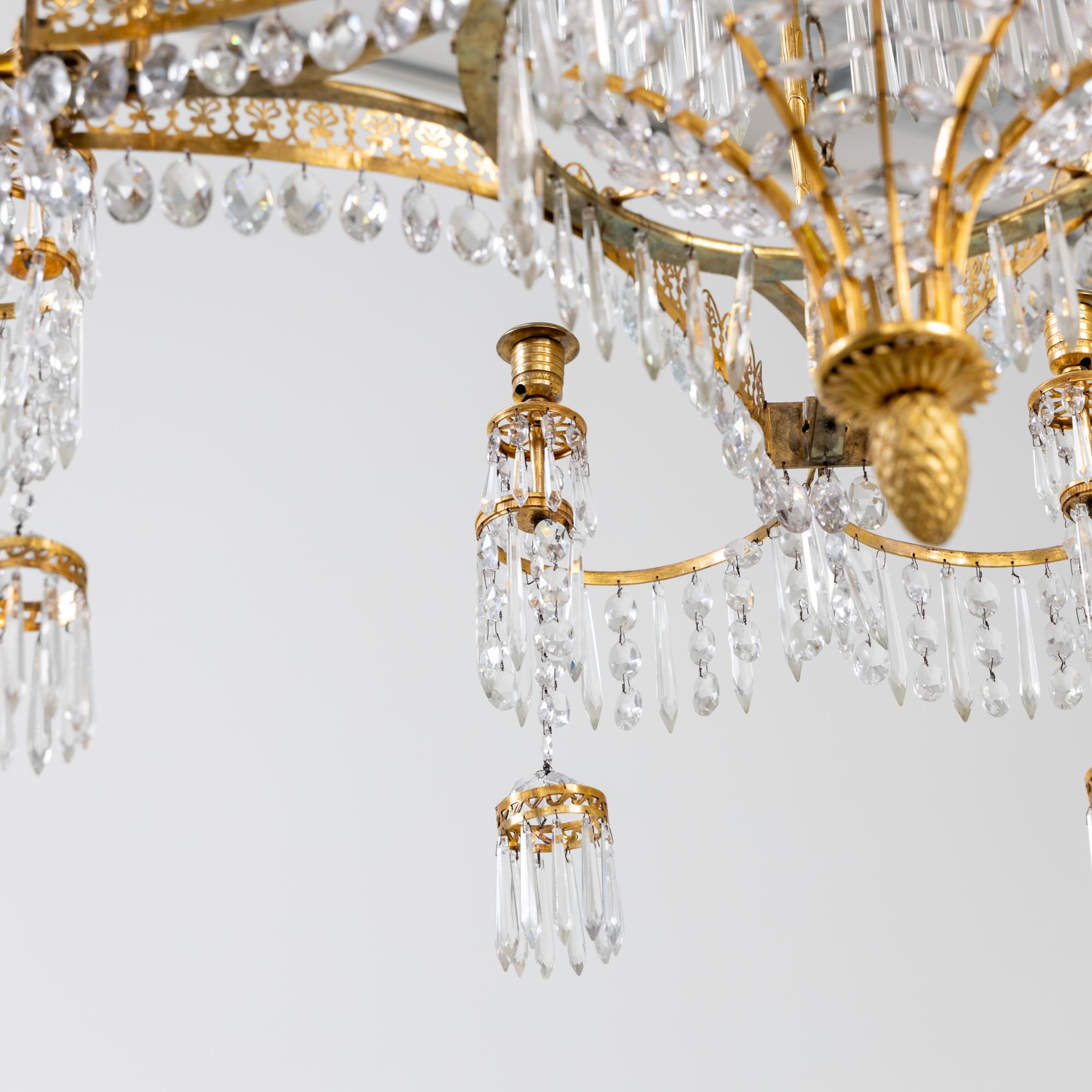 Chandelier with Palm Trees, Werner & Mieth, Berlin c. 1800-1810 For Sale 6