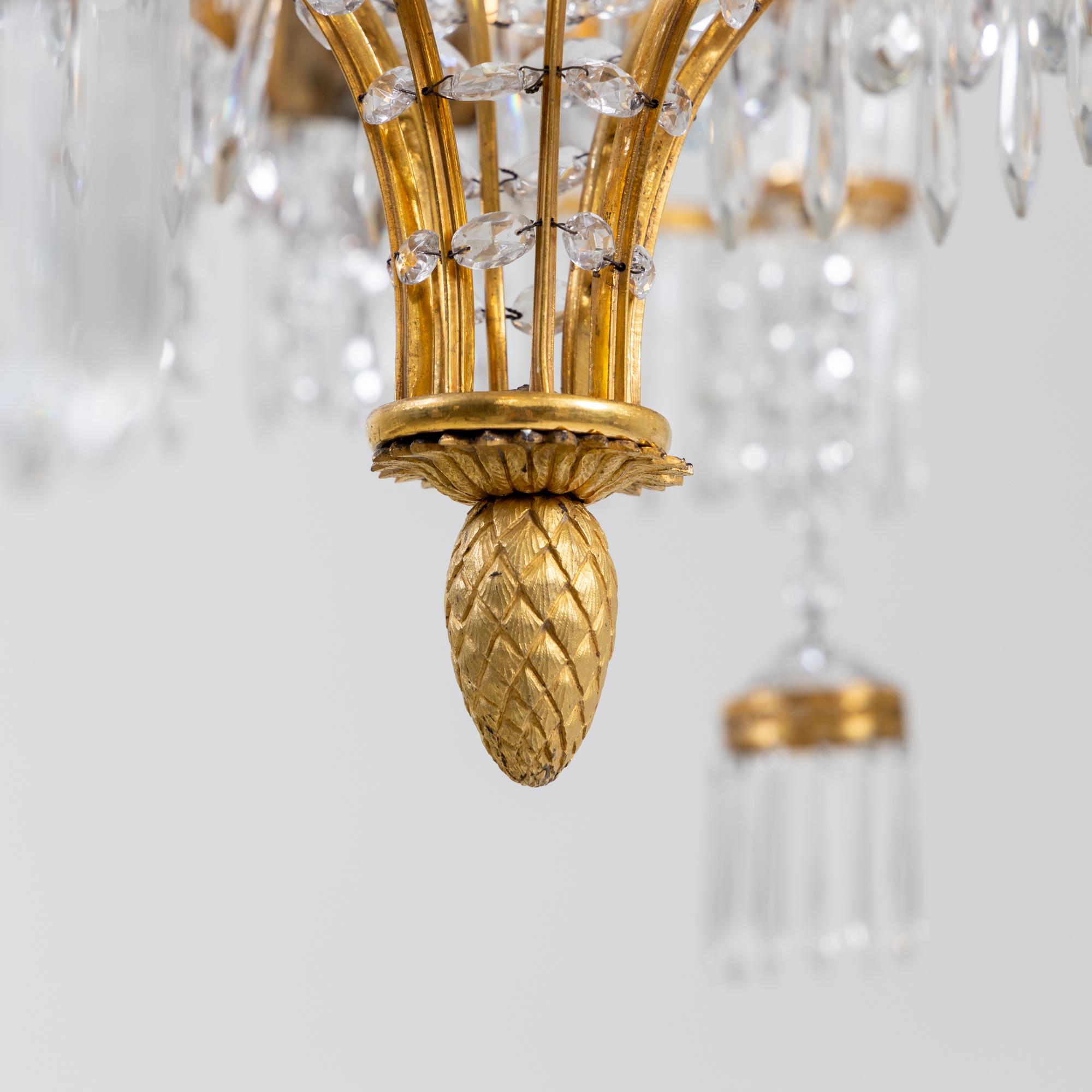 Chandelier with Palm Trees, Werner & Mieth, Berlin c. 1800-1810 For Sale 7