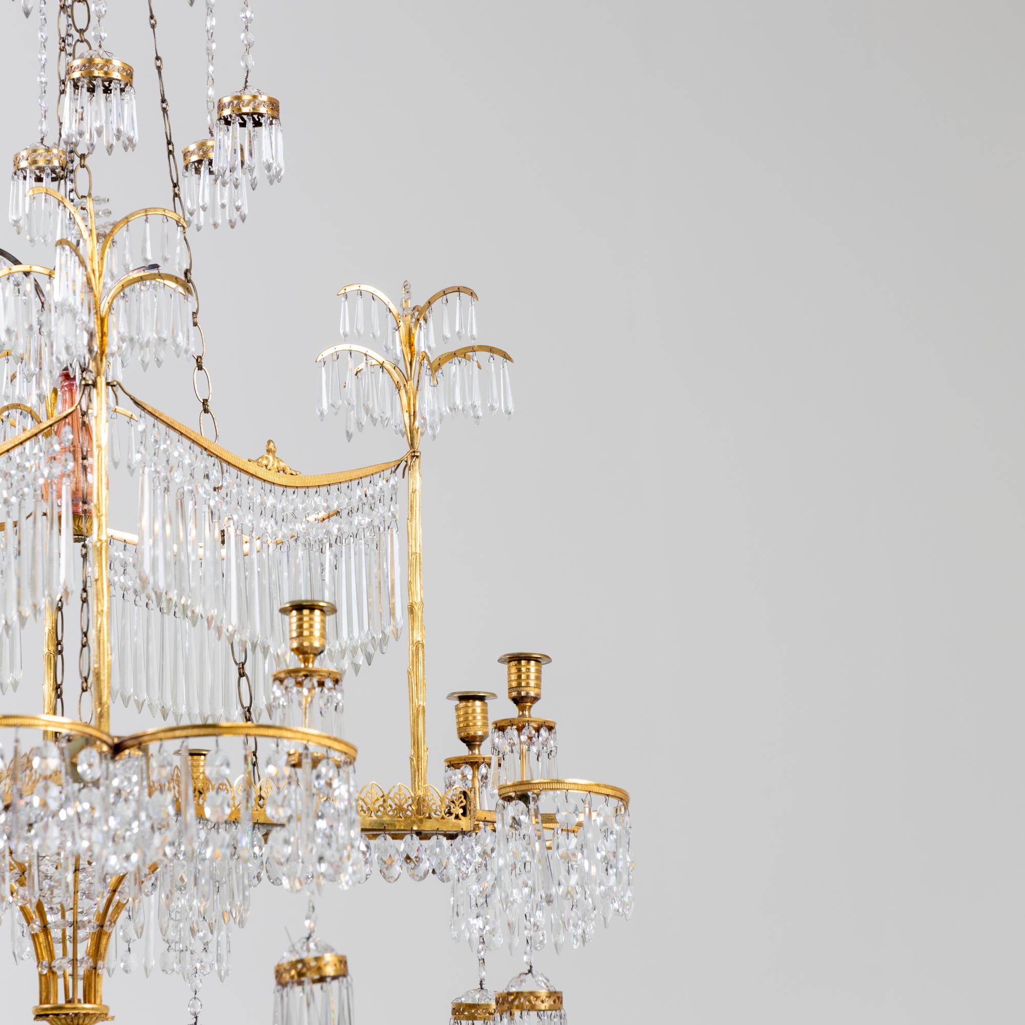 Chandelier with Palm Trees, Werner & Mieth, Berlin c. 1800-1810 For Sale 1
