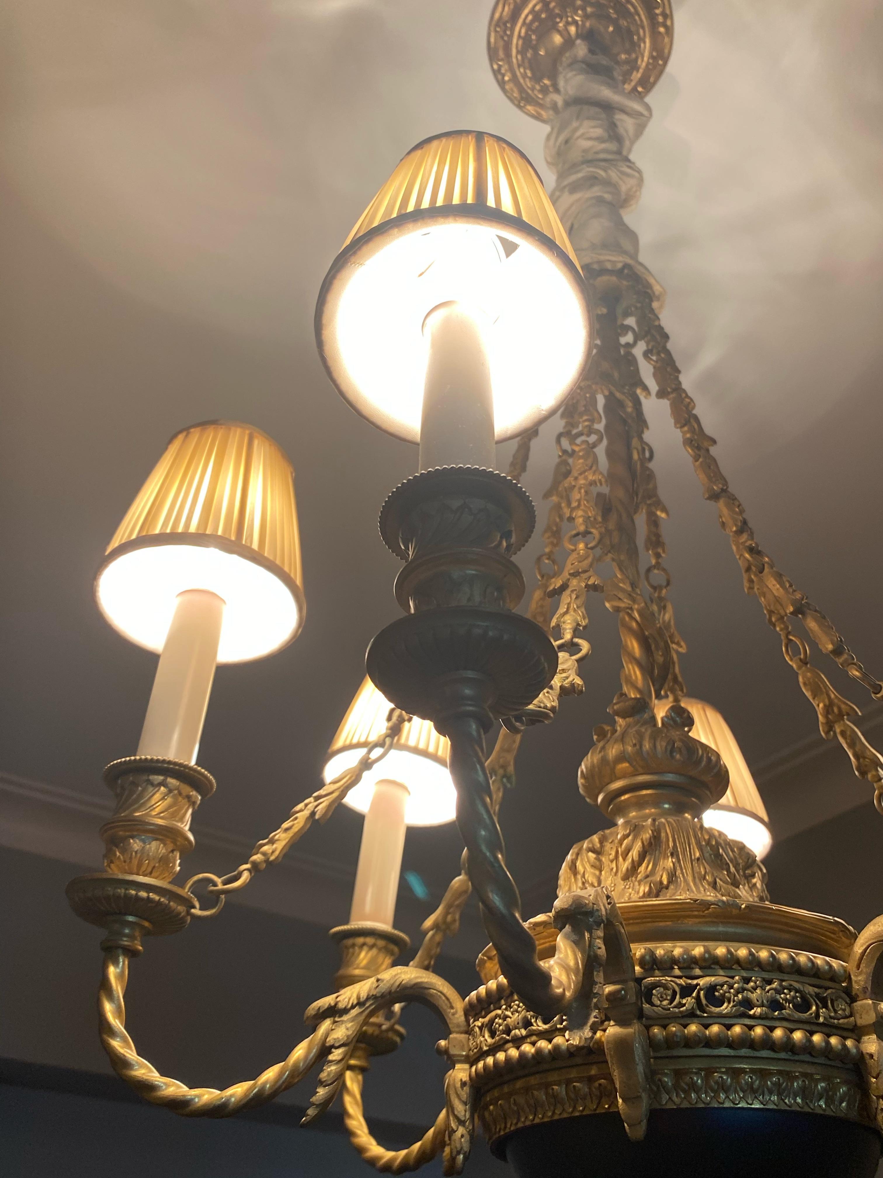 20th Century Chandelier with Six Lamps Attached, Classical Design