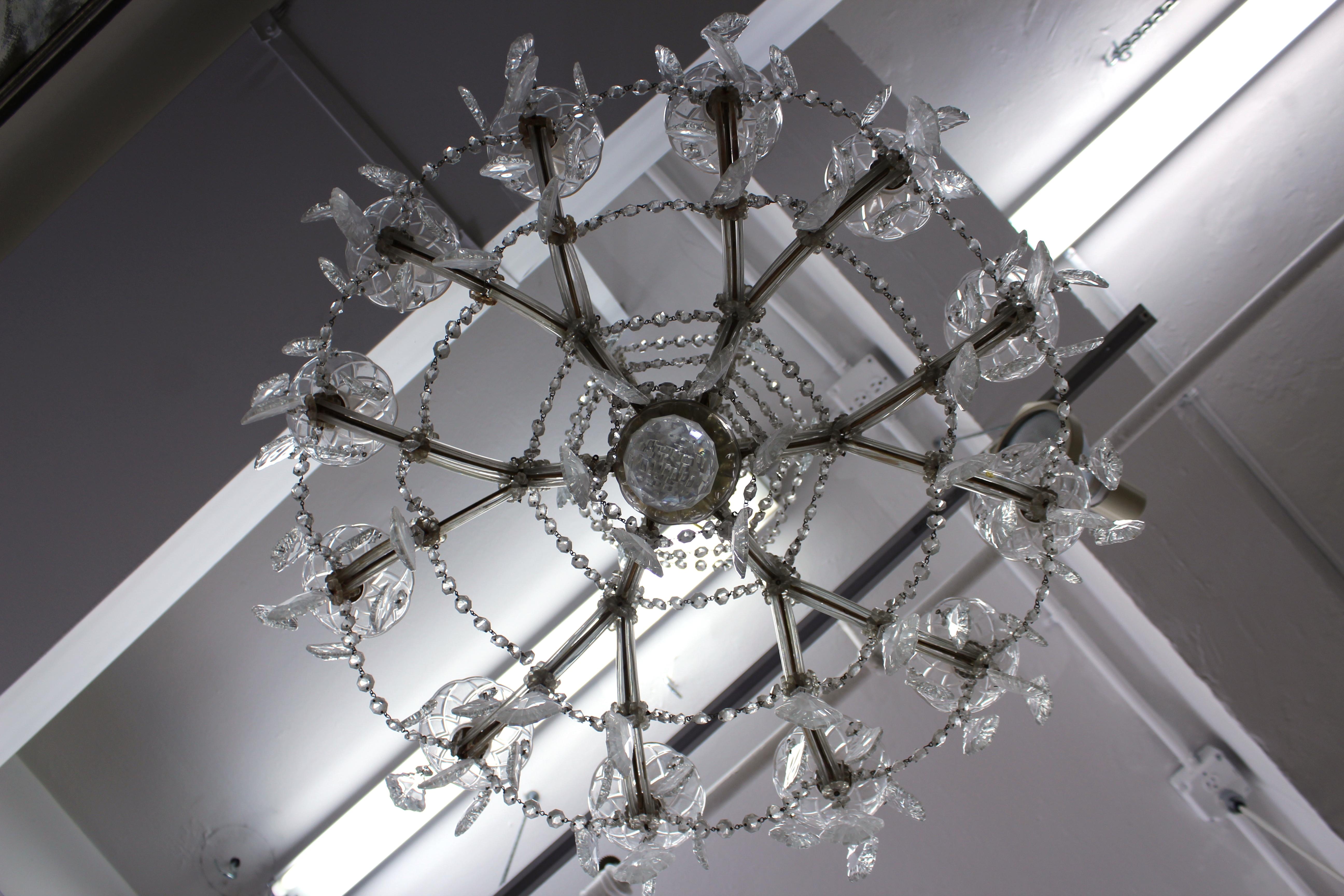 Chandelier with Twelve Arms and Crystal Ornaments 1