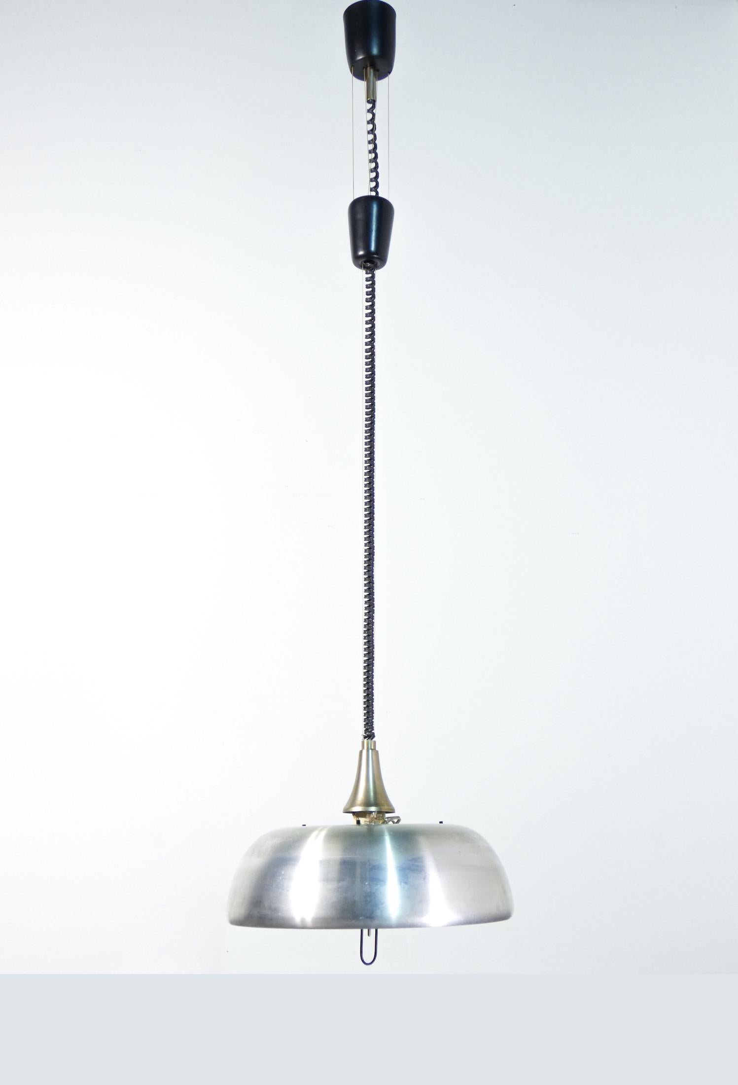 Italian Chandelier with Up and Down Mechanism, Design Oscar Torlasco for Lumi, 1960s