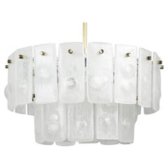 Kalmar Double tier Matte Elongated Glass with Bubbles, Kalmar Austria 1970