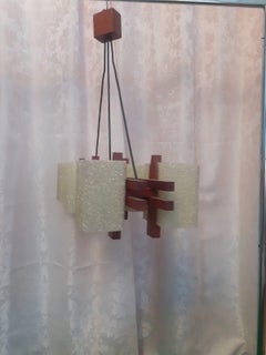 Chandelier wood and perspex by ARLUS