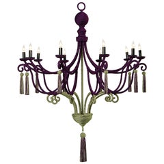 Chandelier Wrapped in Passementerie, Silk Cords