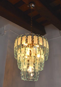 Araña Zero Quattro, 3 niveles, cristal de Murano, Italia, 1970