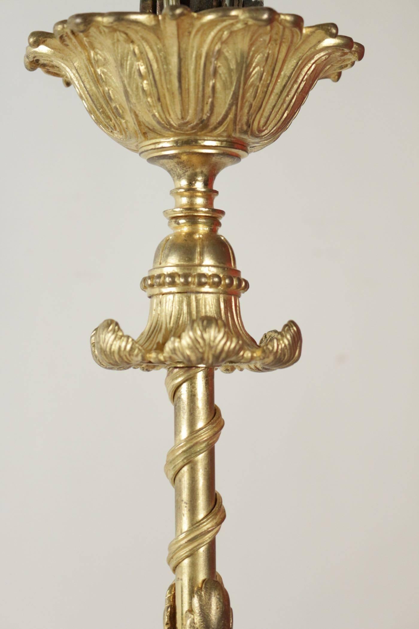 Chandelier, Gold Gilt on Bronze In Good Condition In Saint-Ouen, FR