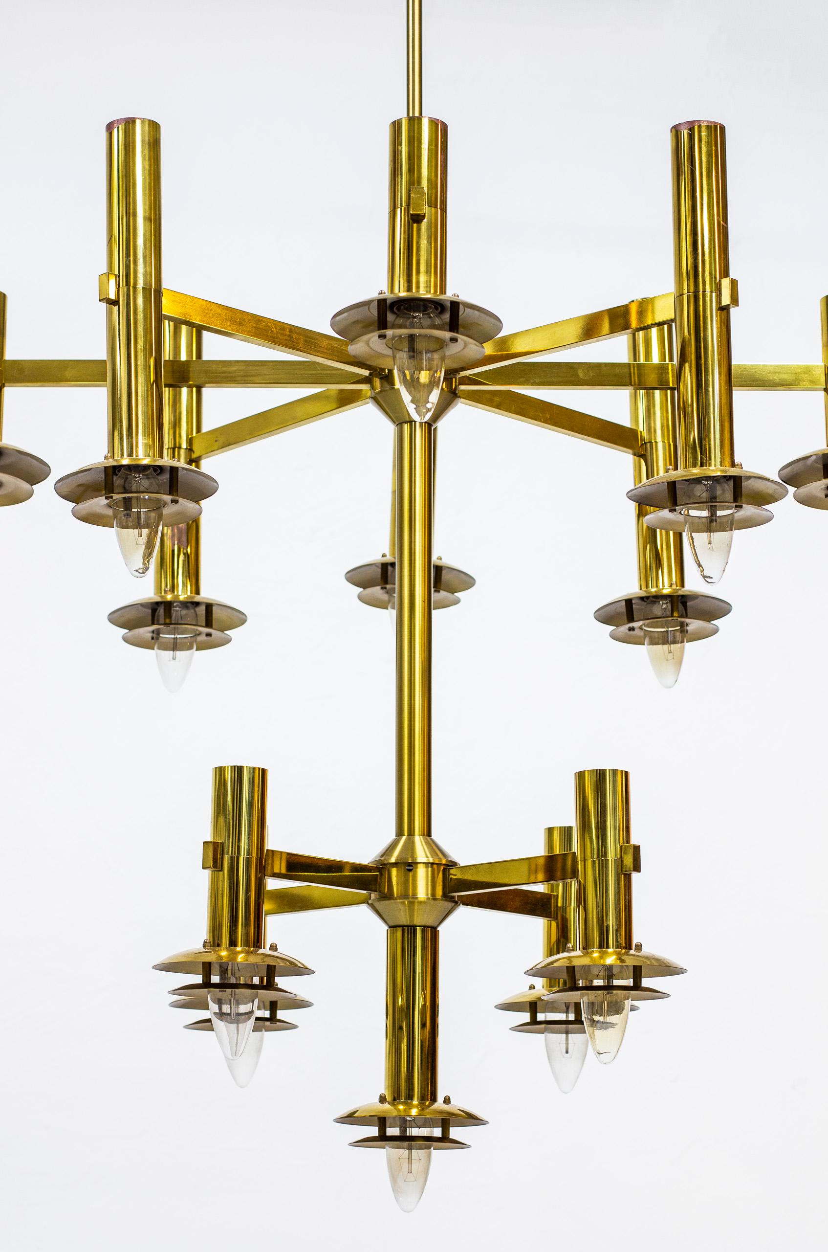 Danish Chandeliers by Holger Johansson for Westal, Sweden, Five Available For Sale