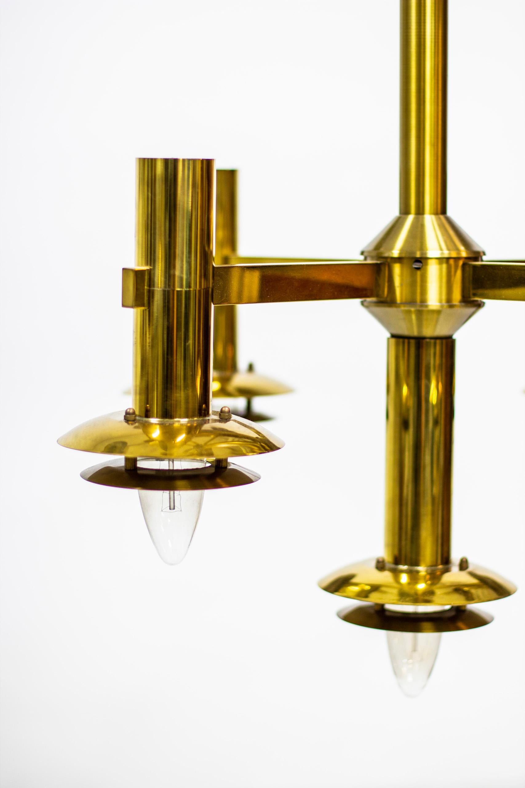 Late 20th Century Chandeliers by Holger Johansson for Westal, Sweden, Five Available For Sale