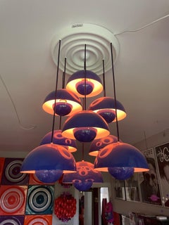 Chandellier 9 'Flower Pot' Ceiling Lights Rare Model No16562 Louis Poulsen