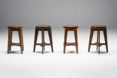 Pierre Jeanneret Chandigarh Stools 'CB', Postmodern influenced by Le Corbusier