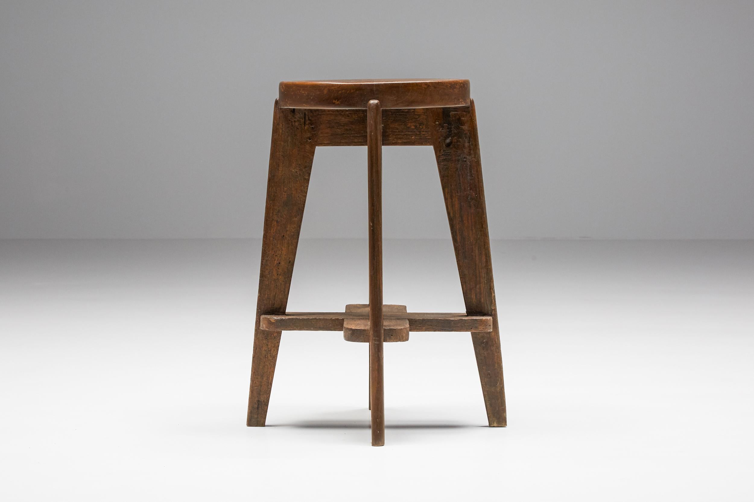 Pierre Jeanneret Chandigarh Stools 'CB', Postmodern influenced by Le Corbusier  1
