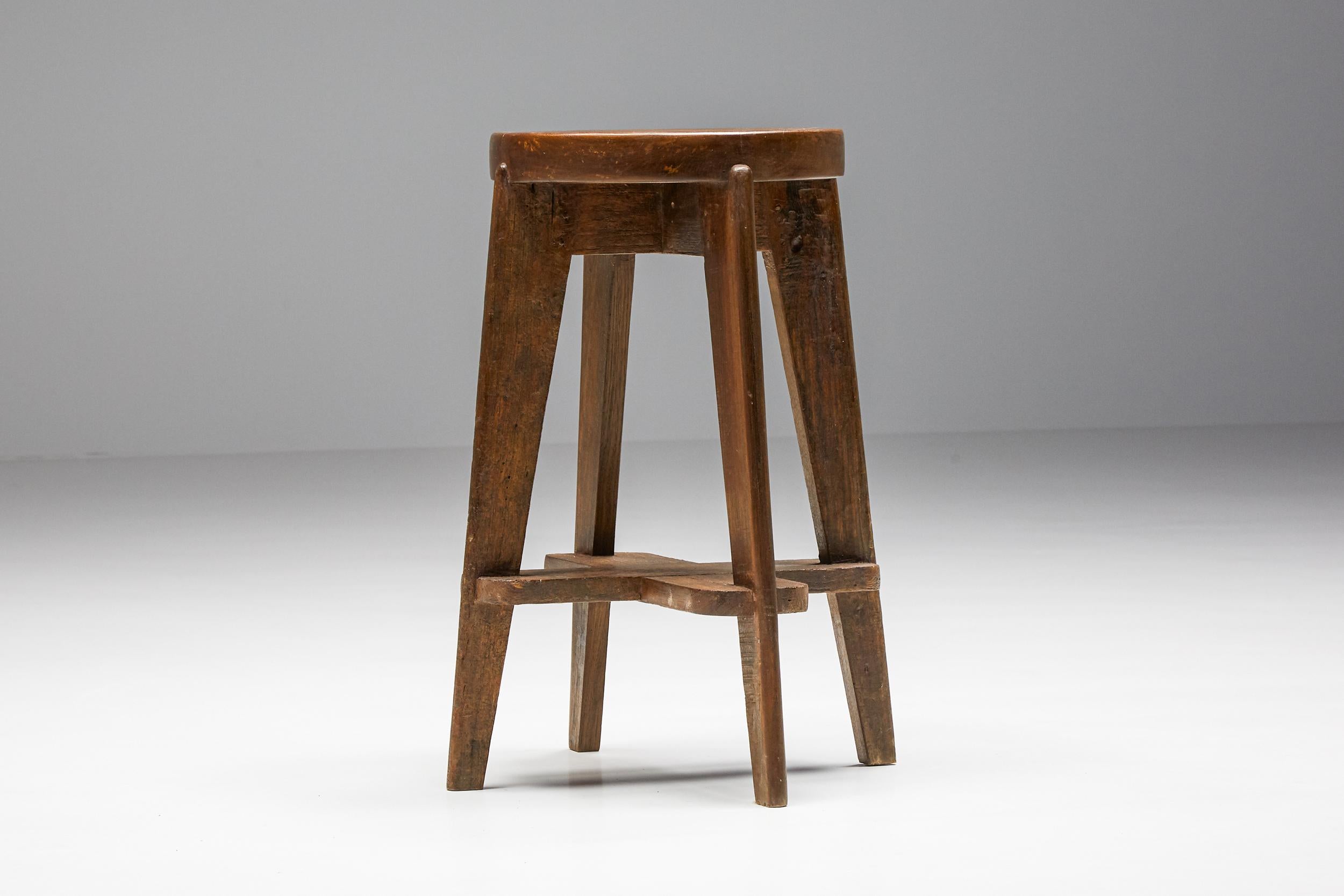 Pierre Jeanneret Chandigarh Stools 'CB', Postmodern influenced by Le Corbusier  2