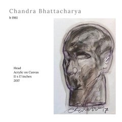 Head, Acrylic on Canvas by Contemporary Indian Artist “In Stock”