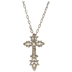 Antique ‘Chandramani’ Diamond Cross Pendant
