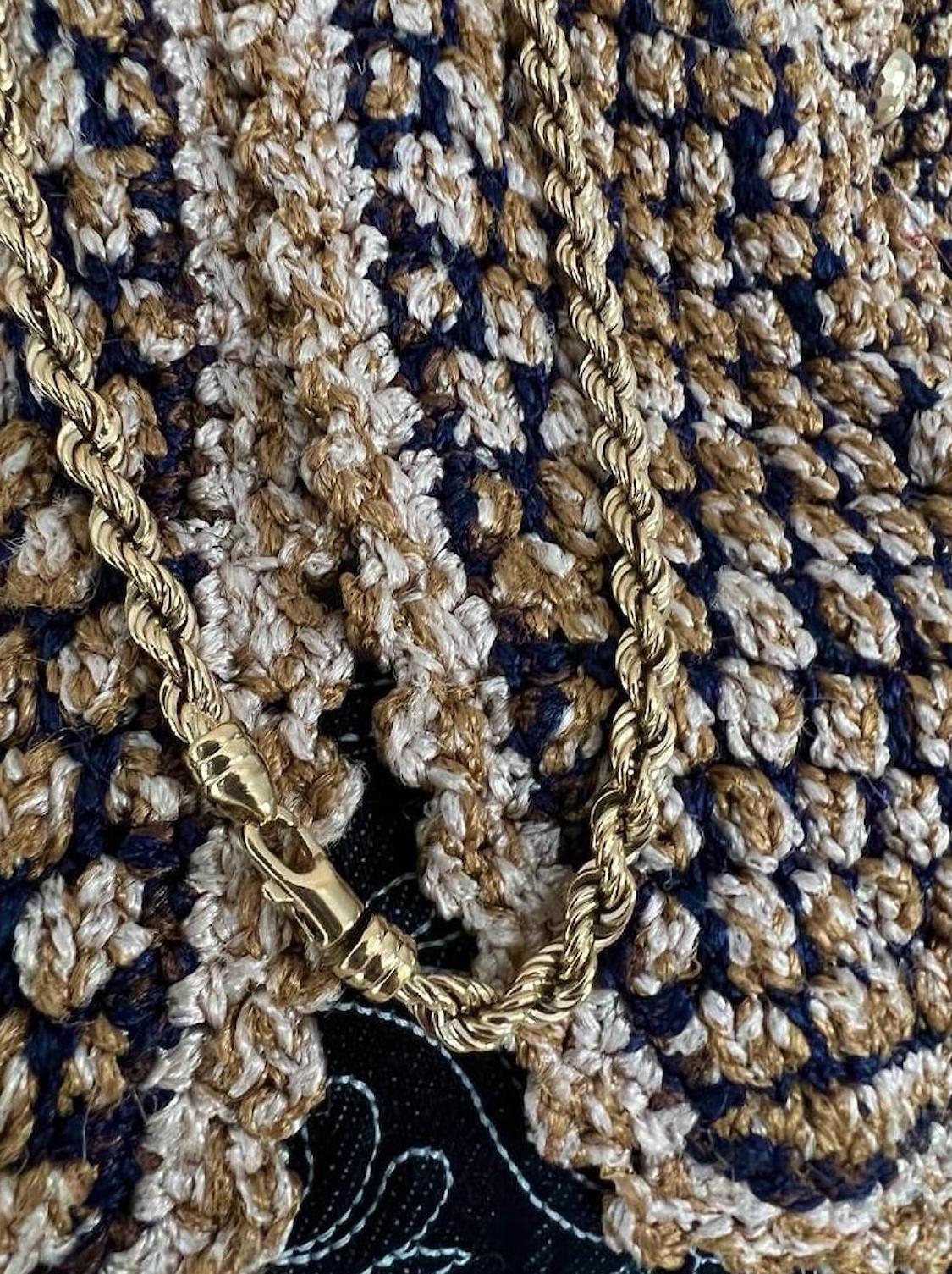 Chane Chain Details CC Patch Knit Jacket 3