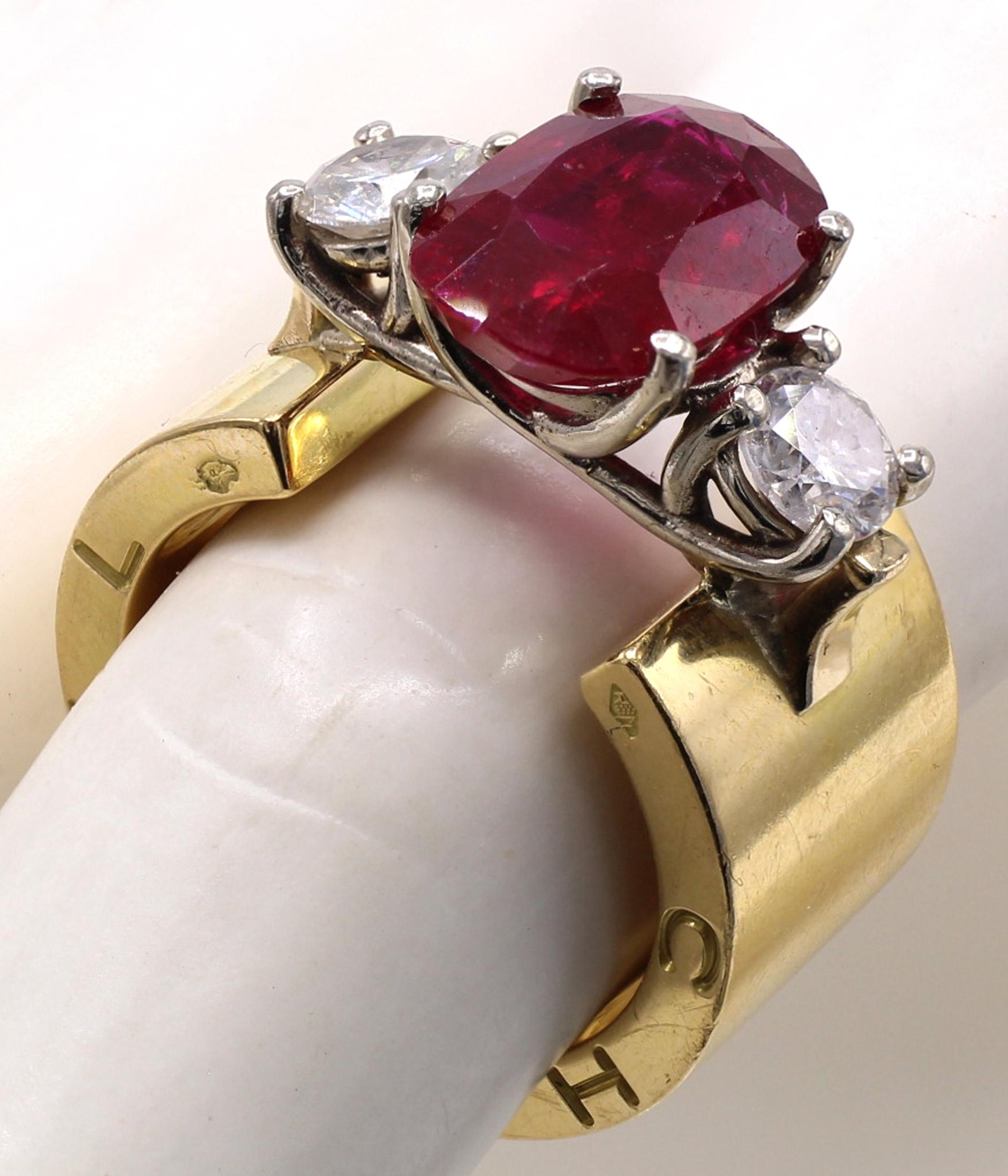 Chanel Paris Rubin-Diamant-Ringband RIng  für Damen oder Herren im Angebot