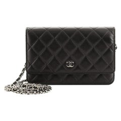 Chane Wallet on Chain Quilted Lambskin