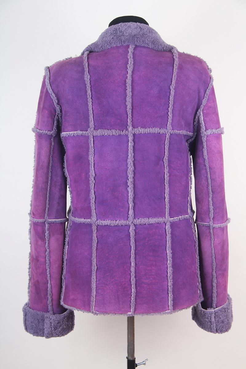 Purple Chanel 00A 2000 jacket in suede and purple wool Dark purple For Sale