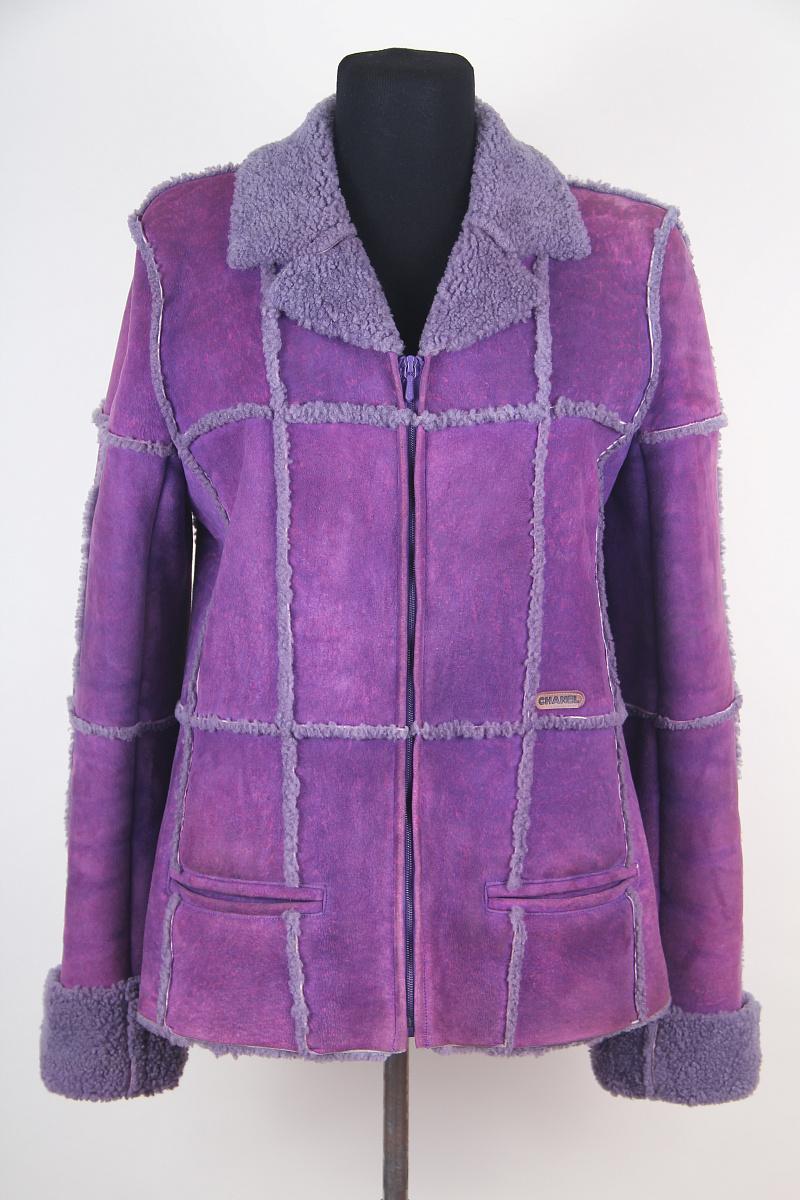 Women's Chanel 00A 2000 jacket in suede and purple wool Dark purple For Sale