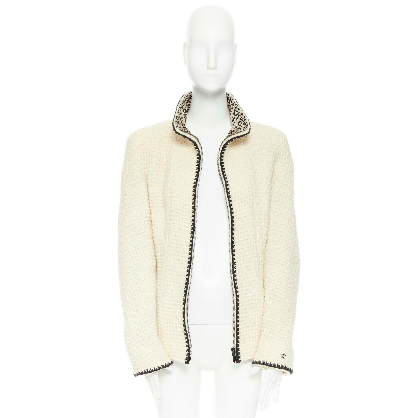 chanel zip up jacket