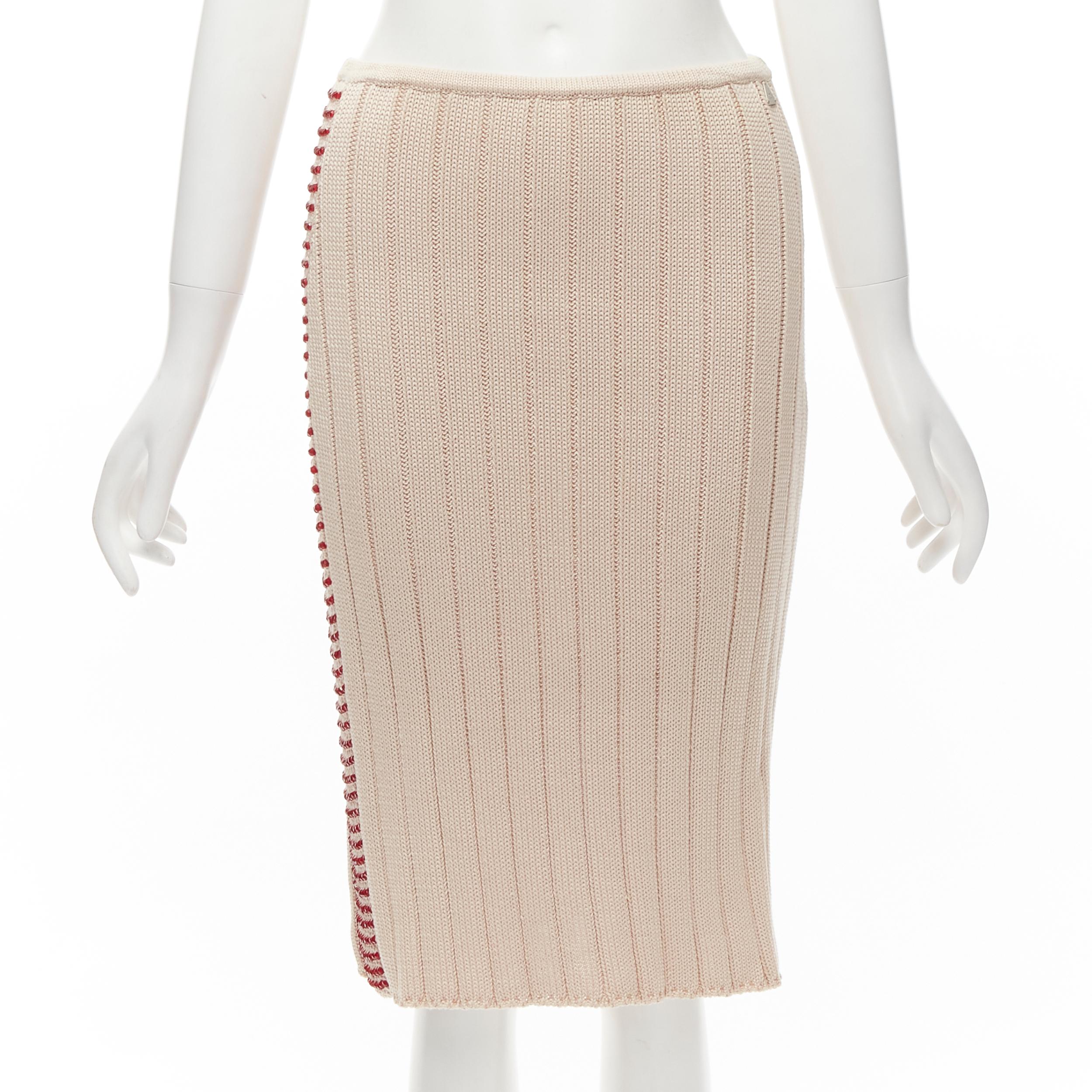 bead detail skirt